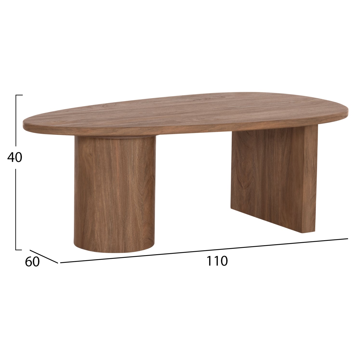 ΤΡΑΠΕΖΙ ΣΑΛΟΝΙΟΥ ΟΒΑΛ ALPER HM18327 MDF ΣΕ SONAMA ΧΡΩΜΑ 110x60x40Υεκ - Pakobazaar