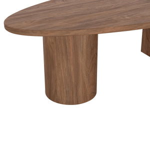 ΤΡΑΠΕΖΙ ΣΑΛΟΝΙΟΥ ΟΒΑΛ ALPER HM18327 MDF ΣΕ SONAMA ΧΡΩΜΑ 110x60x40Υεκ - Pakobazaar