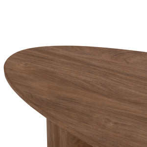 ΤΡΑΠΕΖΙ ΣΑΛΟΝΙΟΥ ΟΒΑΛ ALPER HM18327 MDF ΣΕ SONAMA ΧΡΩΜΑ 110x60x40Υεκ - Pakobazaar