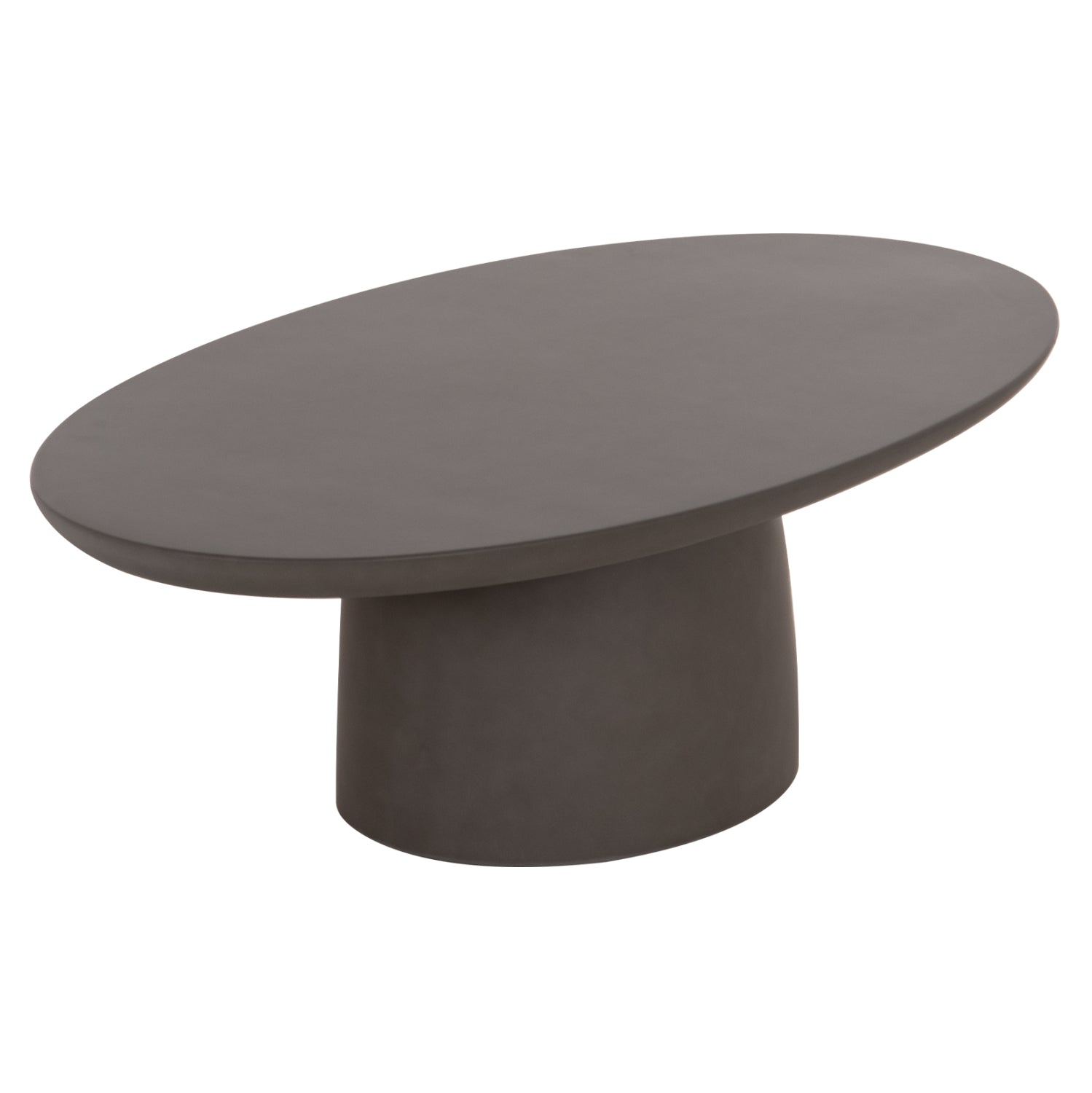 ΤΡΑΠΕΖΙ ΣΑΛΟΝΙΟΥ FIBER CEMENT ΟΒΑΛ BRECCAN HM6594.01 ΓΚΡΙ 130x70x42Υεκ - Pakobazaar