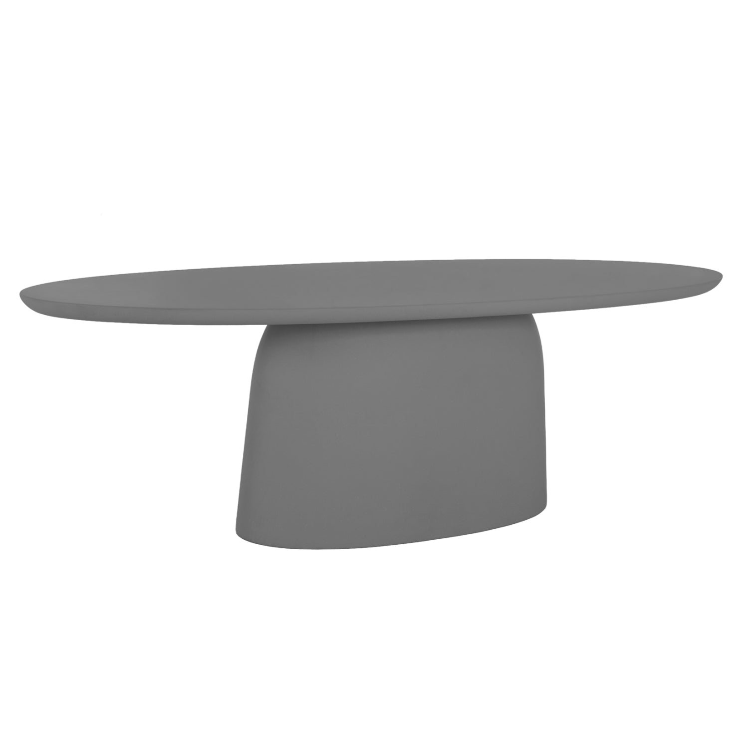 ΤΡΑΠΕΖΙ ΣΑΛΟΝΙΟΥ ΟΒΑΛ BRECCAN HM6594.01 ΓΚΡΙ FIBER CEMENT 130x70x40Υεκ - Pakobazaar