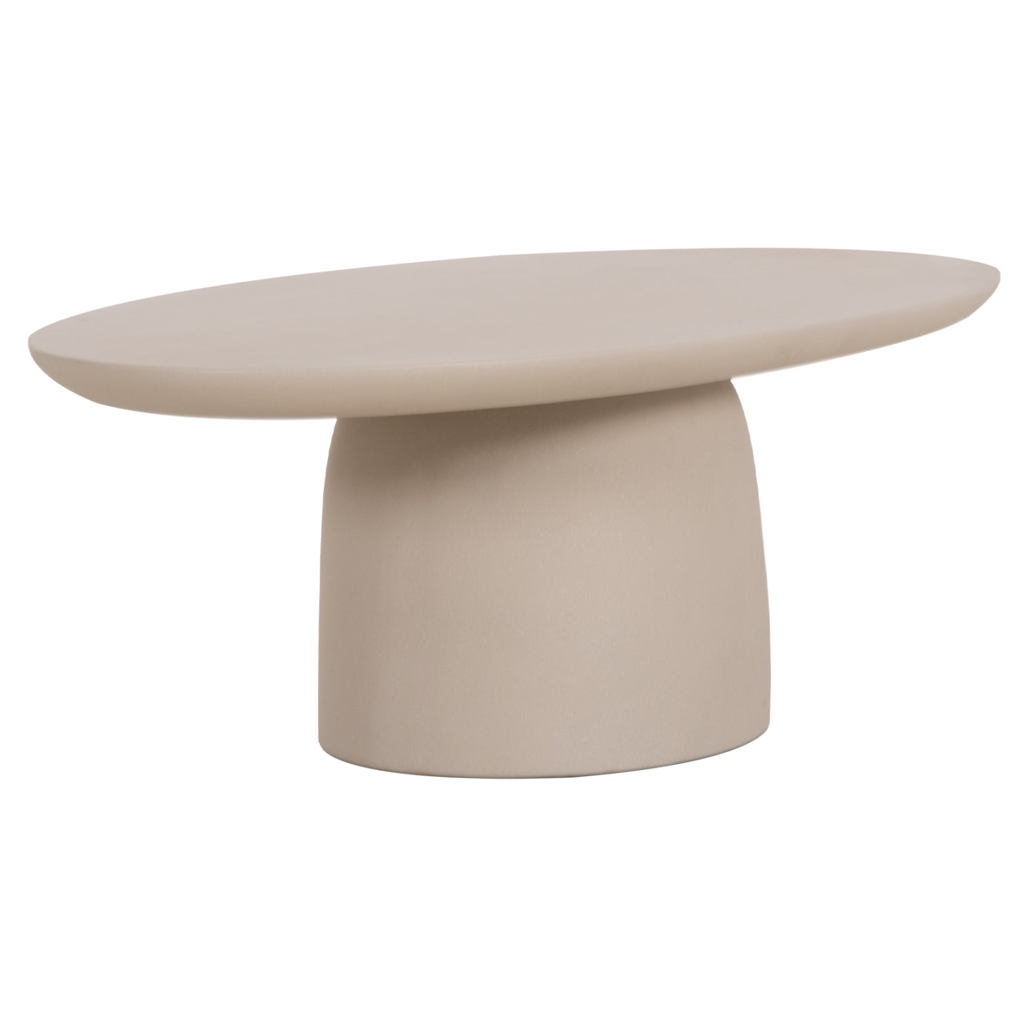 ΤΡΑΠΕΖΙ ΣΑΛΟΝΙΟΥ FIBER CEMENT ΟΒΑΛ BRECCAN HM6594.02 ΜΠΕΖ 130x70x42Υεκ - Pakobazaar