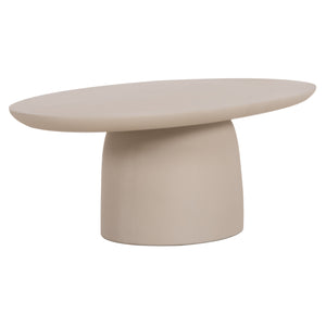 ΤΡΑΠΕΖΙ ΣΑΛΟΝΙΟΥ FIBER CEMENT ΟΒΑΛ BRECCAN HM6594.02 ΜΠΕΖ 130x70x42Υεκ - Pakobazaar