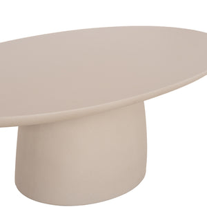 ΤΡΑΠΕΖΙ ΣΑΛΟΝΙΟΥ FIBER CEMENT ΟΒΑΛ BRECCAN HM6594.02 ΜΠΕΖ 130x70x42Υεκ - Pakobazaar