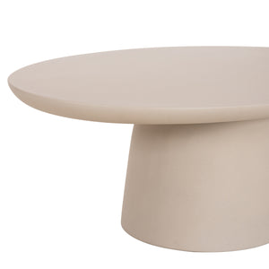 ΤΡΑΠΕΖΙ ΣΑΛΟΝΙΟΥ FIBER CEMENT ΟΒΑΛ BRECCAN HM6594.02 ΜΠΕΖ 130x70x42Υεκ - Pakobazaar
