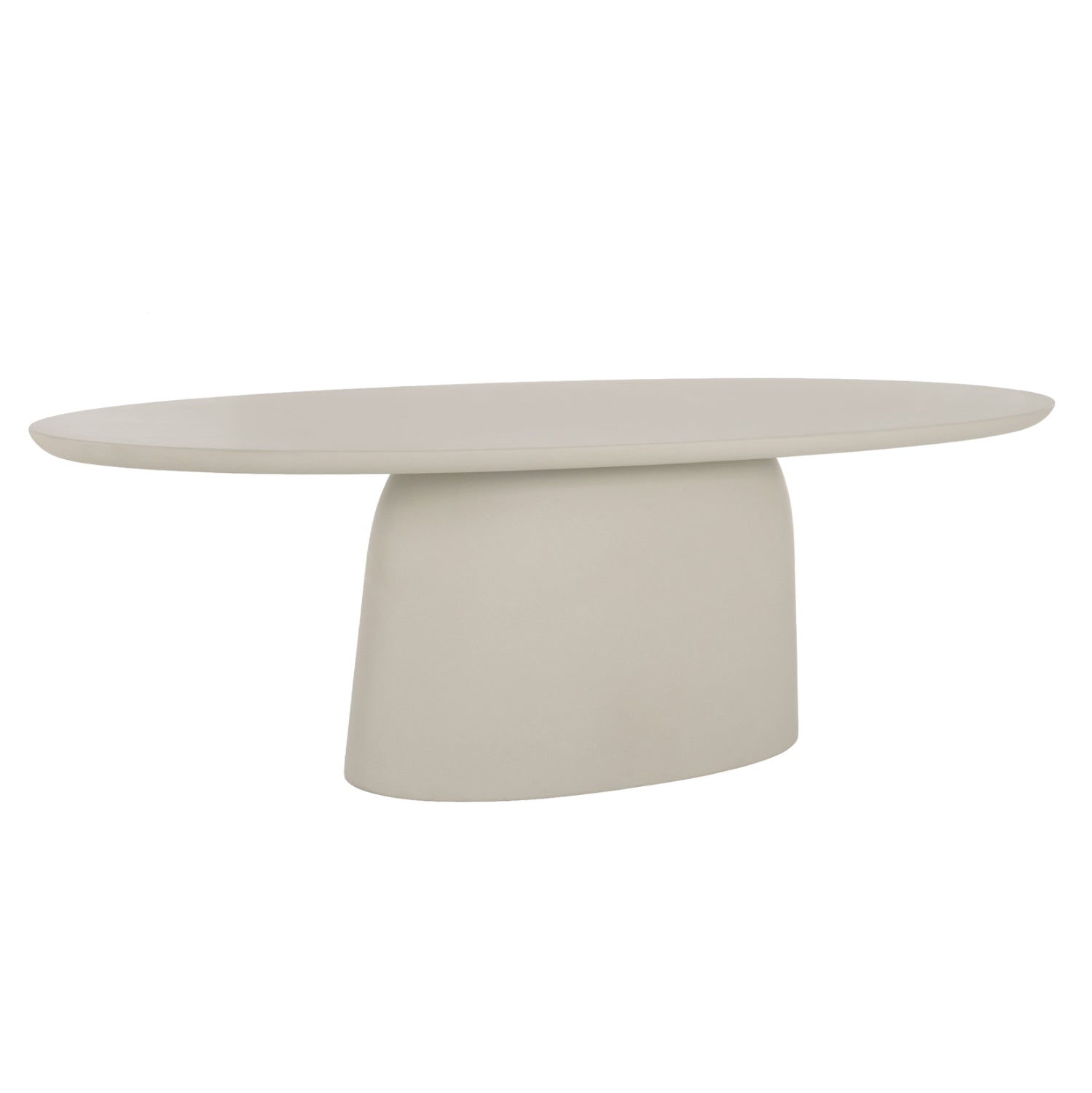 ΤΡΑΠΕΖΙ ΣΑΛΟΝΙΟΥ ΟΒΑΛ BRECCAN HM6594.02 ΜΠΕΖ FIBER CEMENT 130x70x40Υεκ - Pakobazaar