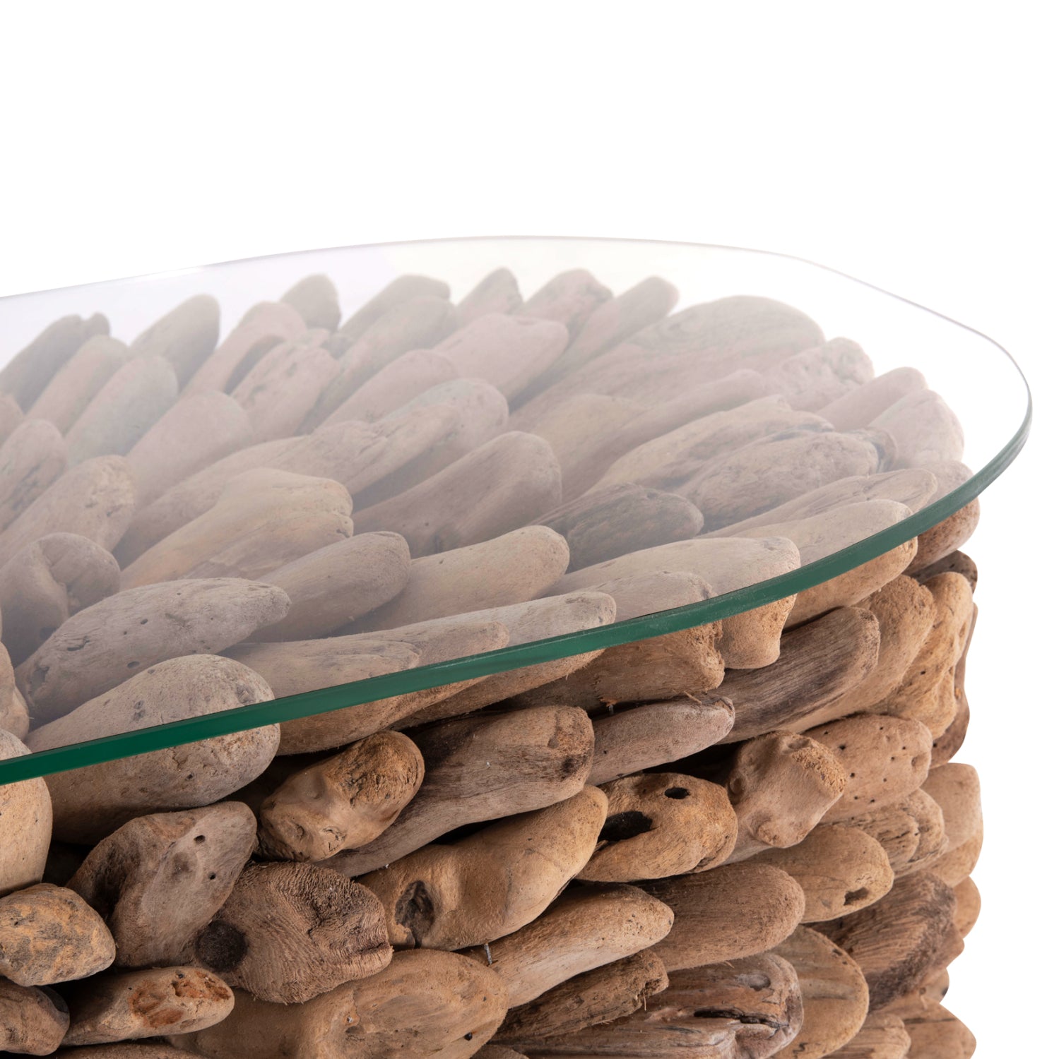 ΤΡΑΠΕΖΙ ΣΑΛΟΝΙΟΥ ΟΒΑΛ SPARROW HM9962 DRIFTWOOD--ΓΥΑΛΙ 106x55,5x50,5Υεκ. - Pakobazaar