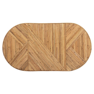 ΤΡΑΠΕΖΙ ΣΑΛΟΝΙΟΥ GATSBY ΟΒΑΛ TOP HM9870 RATTAN ΧΡΩΜΑ ΦΥΣΙΚΟ 110x59x39Υεκ. - Pakobazaar