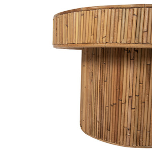 ΤΡΑΠΕΖΙ ΣΑΛΟΝΙΟΥ GATSBY ΟΒΑΛ TOP HM9870 RATTAN ΧΡΩΜΑ ΦΥΣΙΚΟ 110x59x39Υεκ. - Pakobazaar