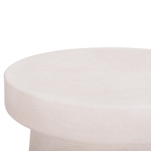 ΤΡΑΠΕΖΙ ΣΑΛΟΝΙΟΥ ΣΤΡΟΓΓΥΛΟ ΣΕΙΡΑ SANTORINI HM18050 MDF ΣΕ ΥΠΟΛΕΥΚΟ ΧΡΩΜΑ Φ80x35Υεκ. - Pakobazaar