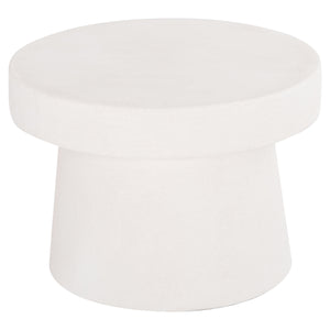 ΤΡΑΠΕΖΙ ΣΑΛΟΝΙΟΥ ΣΤΡΟΓΓΥΛΟ ΣΕΙΡΑ SANTORINI HM18051 MDF ΣΕ ΥΠΟΛΕΥΚΟ ΧΡΩΜΑ Φ60x42,5Υεκ. - Pakobazaar