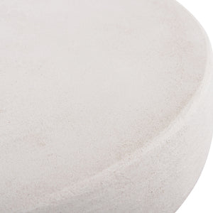 ΤΡΑΠΕΖΙ ΣΑΛΟΝΙΟΥ ΣΤΡΟΓΓΥΛΟ ΣΕΙΡΑ SANTORINI HM18051 MDF ΣΕ ΥΠΟΛΕΥΚΟ ΧΡΩΜΑ Φ60x42,5Υεκ. - Pakobazaar