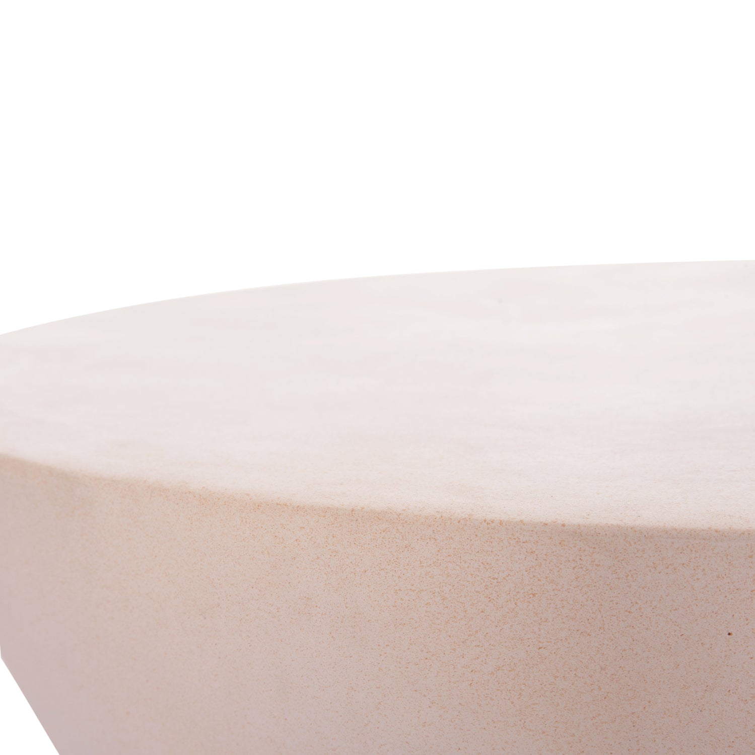 ΤΡΑΠΕΖΙ ΣΑΛΟΝΙΟΥ ΣΤΡΟΓΓΥΛΟ ALLAN HM18162.02 FIBER CEMENT ΣΕ ΑΝΟΙΧΤΟ ΜΠΕΖ--Φ92x49Υεκ. - Pakobazaar