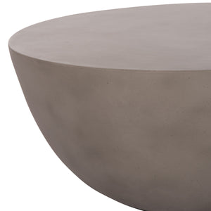 ΤΡΑΠΕΖΙ ΣΑΛΟΝΙΟΥ ΣΤΡΟΓΓΥΛΟ ALLAN HM18162.03 FIBER CEMENT ΣΕ ΓΚΡΙ--Φ92x49Υεκ. - Pakobazaar