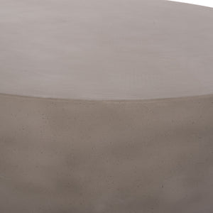ΤΡΑΠΕΖΙ ΣΑΛΟΝΙΟΥ ΣΤΡΟΓΓΥΛΟ ALLAN HM18162.03 FIBER CEMENT ΣΕ ΓΚΡΙ--Φ92x49Υεκ. - Pakobazaar