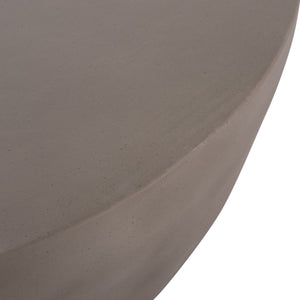 ΤΡΑΠΕΖΙ ΣΑΛΟΝΙΟΥ ΣΤΡΟΓΓΥΛΟ ALLAN HM18162.03 FIBER CEMENT ΣΕ ΓΚΡΙ--Φ92x49Υεκ. - Pakobazaar