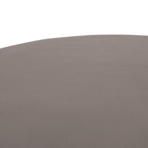 ΤΡΑΠΕΖΙ ΣΑΛΟΝΙΟΥ ΣΤΡΟΓΓΥΛΟ ALLAN HM18162.03 FIBER CEMENT ΣΕ ΓΚΡΙ--Φ92x49Υεκ. - Pakobazaar