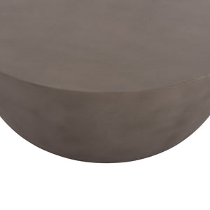 ΤΡΑΠΕΖΙ ΣΑΛΟΝΙΟΥ ΣΤΡΟΓΓΥΛΟ ALLAN HM18162.03 FIBER CEMENT ΣΕ ΓΚΡΙ--Φ92x49Υεκ. - Pakobazaar