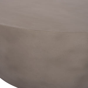 ΤΡΑΠΕΖΙ ΣΑΛΟΝΙΟΥ ΣΤΡΟΓΓΥΛΟ ALLAN HM18162.03 FIBER CEMENT ΣΕ ΓΚΡΙ--Φ92x49Υεκ. - Pakobazaar
