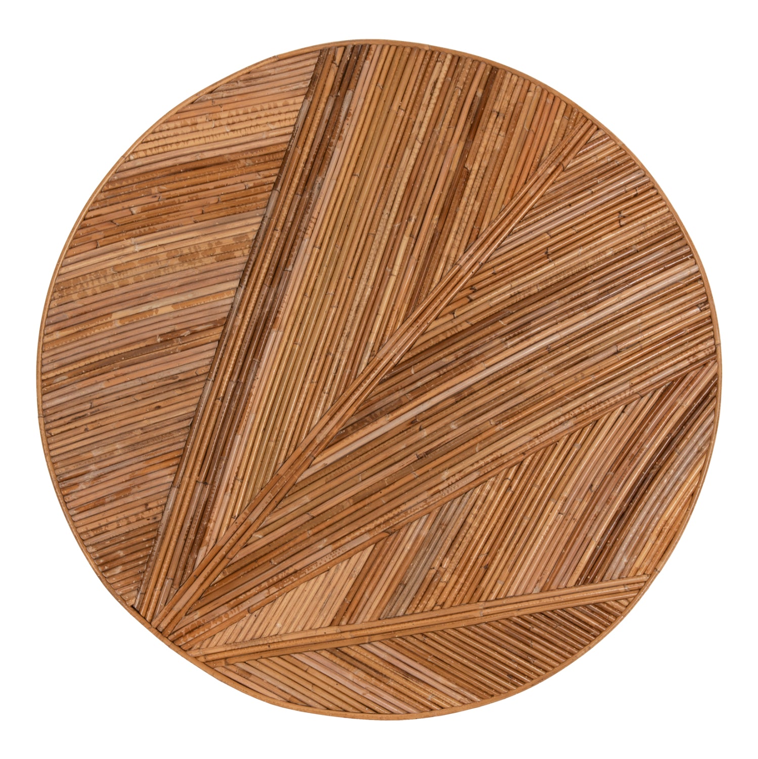 ΤΡΑΠΕΖΙ ΣΑΛΟΝΙΟΥ GATSBY ΣΤΡΟΓΓΥΛΟ HM9651 RATTAN ΧΡΩΜΑ ΦΥΣΙΚΟ Φ100x50Y εκ. - Pakobazaar