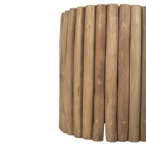 ΤΡΑΠΕΖΙ ΣΑΛΟΝΙΟΥ ΣΤΡΟΓΓΥΛΟ COOTER HM9865 ΚΛΑΔΙΑ TEAK-ΦΥΣΙΚΟ Φ39x40,5Υεκ. - Pakobazaar