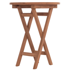 ΤΡΑΠΕΖΙ ΣΚΗΝΟΘΕΤΗ ΣΤΡΟΓΓΥΛΟ ERIS HM18119 ΞΥΛΟ TEAK--ΦΥΣΙΚΟ Φ60x75Υεκ. - Pakobazaar