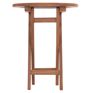 ΤΡΑΠΕΖΙ ΣΚΗΝΟΘΕΤΗ ΣΤΡΟΓΓΥΛΟ ERIS HM18119 ΞΥΛΟ TEAK--ΦΥΣΙΚΟ Φ60x75Υεκ. - Pakobazaar