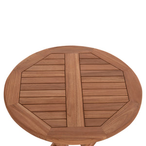 ΤΡΑΠΕΖΙ ΣΚΗΝΟΘΕΤΗ ΣΤΡΟΓΓΥΛΟ ERIS HM18119 ΞΥΛΟ TEAK--ΦΥΣΙΚΟ Φ60x75Υεκ. - Pakobazaar