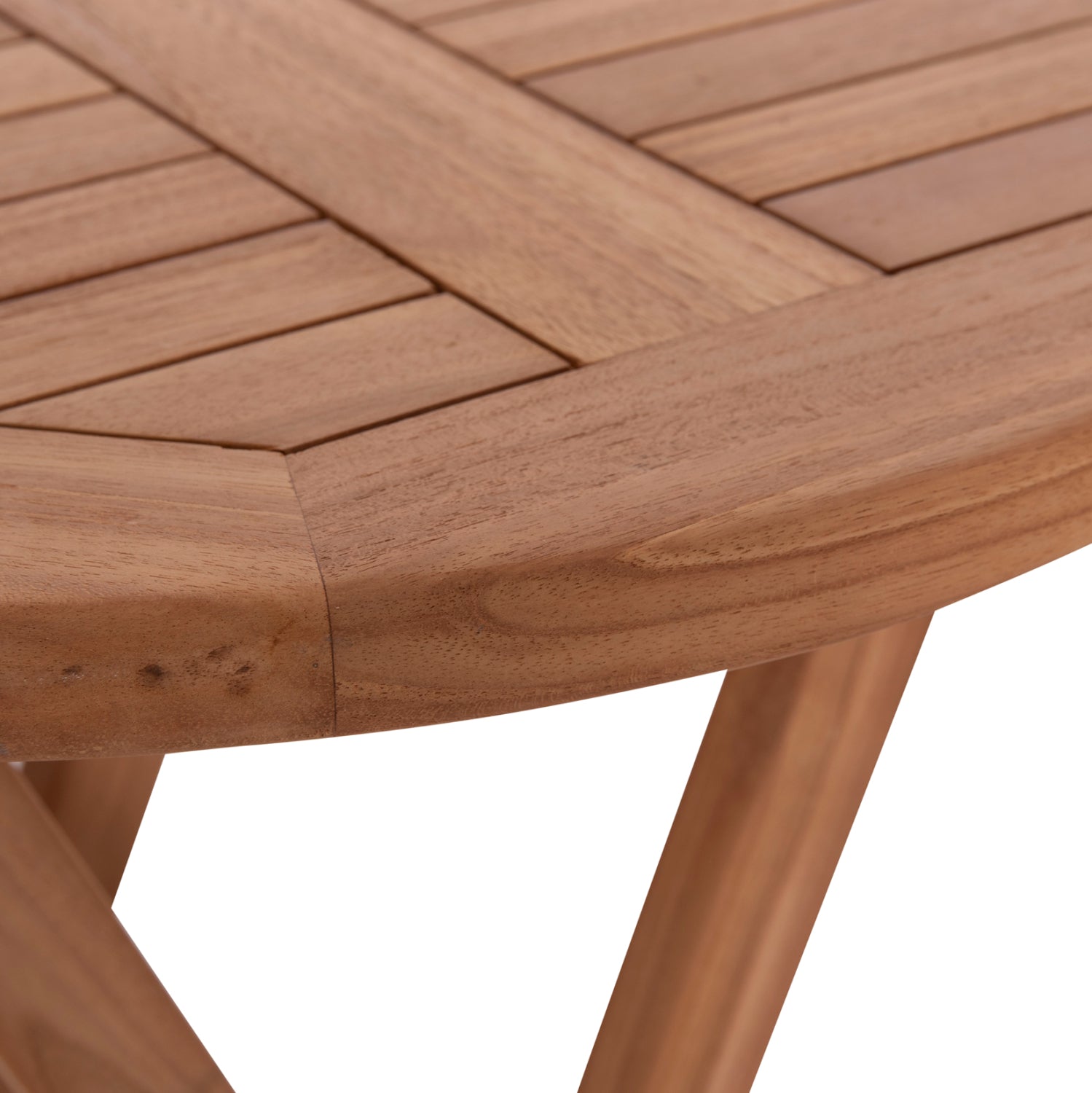 ΤΡΑΠΕΖΙ ΣΚΗΝΟΘΕΤΗ ΣΤΡΟΓΓΥΛΟ ERIS HM18119 ΞΥΛΟ TEAK--ΦΥΣΙΚΟ Φ60x75Υεκ. - Pakobazaar
