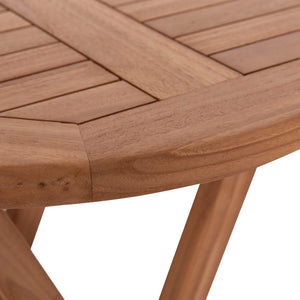 ΤΡΑΠΕΖΙ ΣΚΗΝΟΘΕΤΗ ΣΤΡΟΓΓΥΛΟ ERIS HM18119 ΞΥΛΟ TEAK--ΦΥΣΙΚΟ Φ60x75Υεκ. - Pakobazaar
