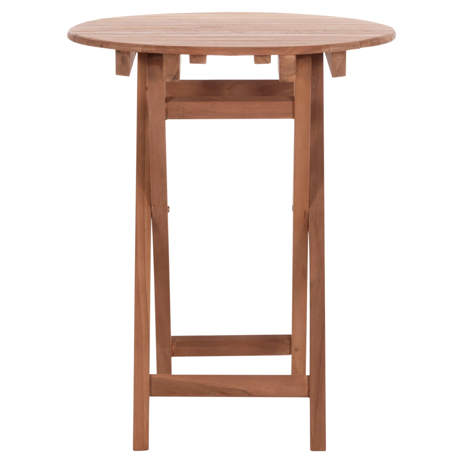 ΤΡΑΠΕΖΙ ΣΚΗΝΟΘΕΤΗ ΣΤΡΟΓΓΥΛΟ HEIDEL HM18120 ΞΥΛΟ TEAK--ΦΥΣΙΚΟ Φ60x75Υεκ. - Pakobazaar