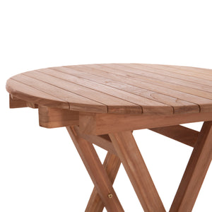 ΤΡΑΠΕΖΙ ΣΚΗΝΟΘΕΤΗ ΣΤΡΟΓΓΥΛΟ HEIDEL HM18120 ΞΥΛΟ TEAK--ΦΥΣΙΚΟ Φ60x75Υεκ. - Pakobazaar
