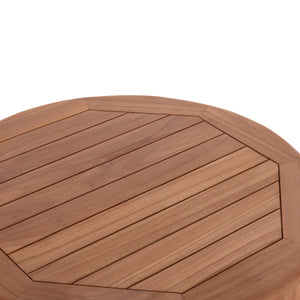 ΤΡΑΠΕΖΙ/ΣΤΑΝΤ ΜΠΑΡ ΣΤΡΟΓΓΥΛΟ PRESSCOT HM18114 ΞΥΛΟ TEAK--ΦΥΣΙΚΟ Φ60x105Υεκ. - Pakobazaar