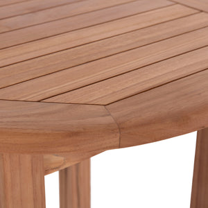 ΤΡΑΠΕΖΙ/ΣΤΑΝΤ ΜΠΑΡ ΣΤΡΟΓΓΥΛΟ PRESSCOT HM18114 ΞΥΛΟ TEAK--ΦΥΣΙΚΟ Φ60x105Υεκ. - Pakobazaar