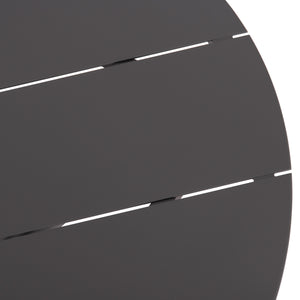 ΤΡΑΠΕΖΙ ΣΤΡΟΓΓΥΛΟ ΑΛΟΥΜΙΝΙΟΥ HIGER HM6289.01 ΓΚΡΙ Φ90x74Yεκ. - Pakobazaar