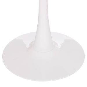 ΤΡΑΠΕΖΙ ΣΤΡΟΓΓΥΛΟ BROLIN HM18141.01 MDF TOP-ΒΑΣΗ ΜΕΤΑΛΛΙΚΗ--ΛΕΥΚΟ Φ90x73Υεκ - Pakobazaar