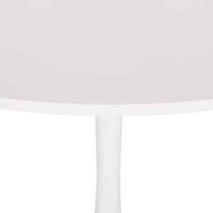 ΤΡΑΠΕΖΙ ΣΤΡΟΓΓΥΛΟ BROLIN HM18141.01 MDF TOP-ΒΑΣΗ ΜΕΤΑΛΛΙΚΗ--ΛΕΥΚΟ Φ90x73Υεκ - Pakobazaar