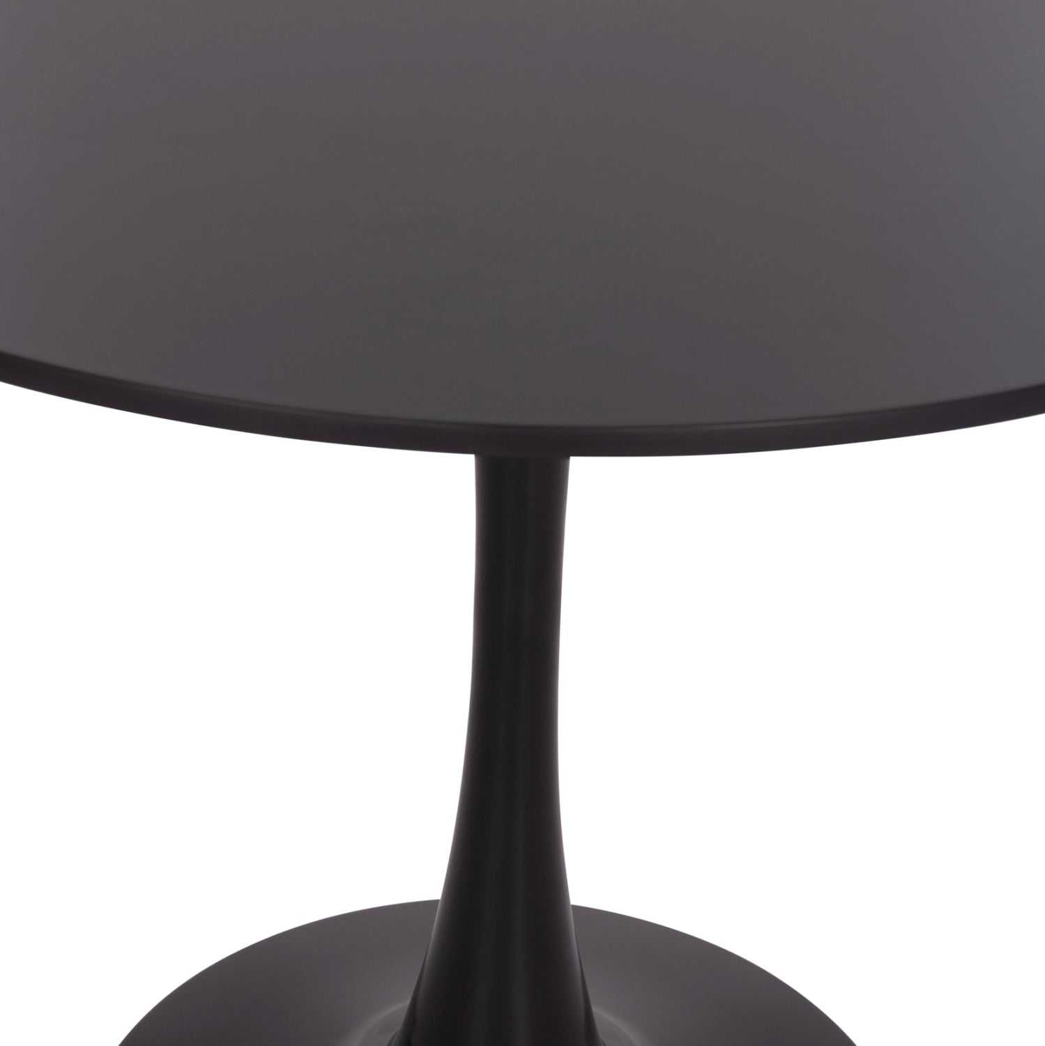ΤΡΑΠΕΖΙ ΣΤΡΟΓΓΥΛΟ BROLIN HM18141.02 MDF TOP-ΒΑΣΗ ΜΕΤΑΛΛΙΚΗ--ΜΑΥΡΟ Φ90x73Υεκ - Pakobazaar