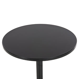 ΤΡΑΠΕΖΙ ΣΤΡΟΓΓΥΛΟ GOSS HM5974.01 ΑΛΟΥΜΙΝΙΟ ΜΑΥΡΟ Φ60x70Υεκ. - Pakobazaar