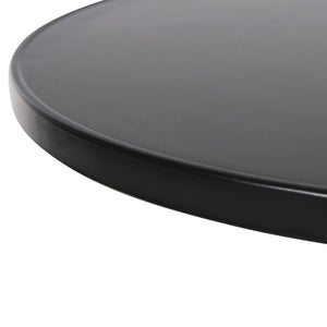 ΤΡΑΠΕΖΙ ΣΤΡΟΓΓΥΛΟ GOSS HM5974.01 ΑΛΟΥΜΙΝΙΟ ΜΑΥΡΟ Φ60x70Υεκ. - Pakobazaar