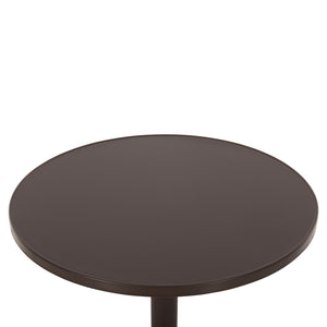 ΤΡΑΠΕΖΙ ΣΤΡΟΓΓΥΛΟ GOSS HM5974.02 ΑΛΟΥΜΙΝΙΟ ΚΑΦΕ Φ60x70Υεκ. - Pakobazaar
