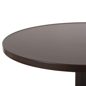 ΤΡΑΠΕΖΙ ΣΤΡΟΓΓΥΛΟ GOSS HM5974.02 ΑΛΟΥΜΙΝΙΟ ΚΑΦΕ Φ60x70Υεκ. - Pakobazaar