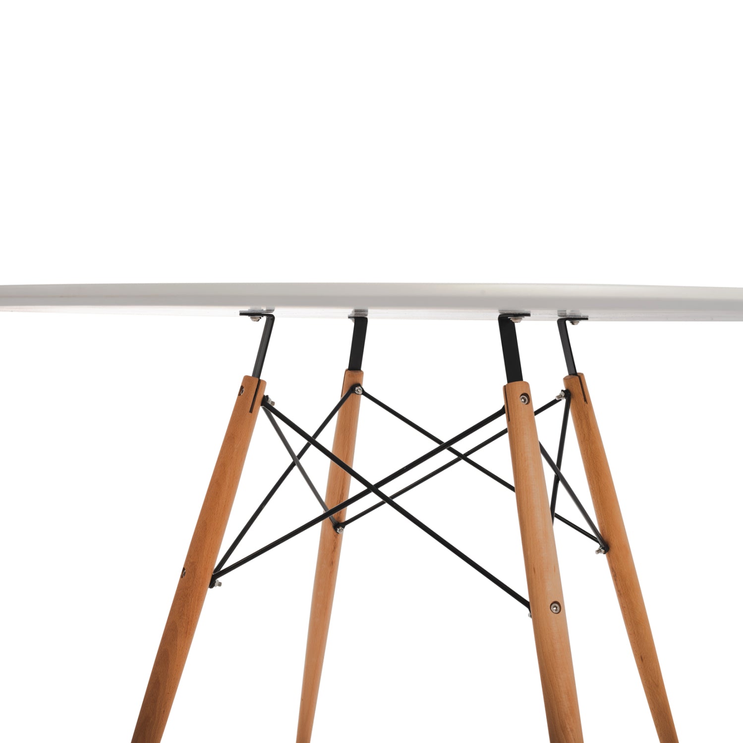 ΤΡΑΠΕΖΙ MINIMAL ΣΤΡΟΓΓΥΛΟ HM8454.01 MDF ΣΕ ΛΕΥΚΟ-ΠΟΔΙΑ ΟΞΙΑΣ ΣΕ ΦΥΣΙΚΟ Φ120Χ75Υεκ. - Pakobazaar