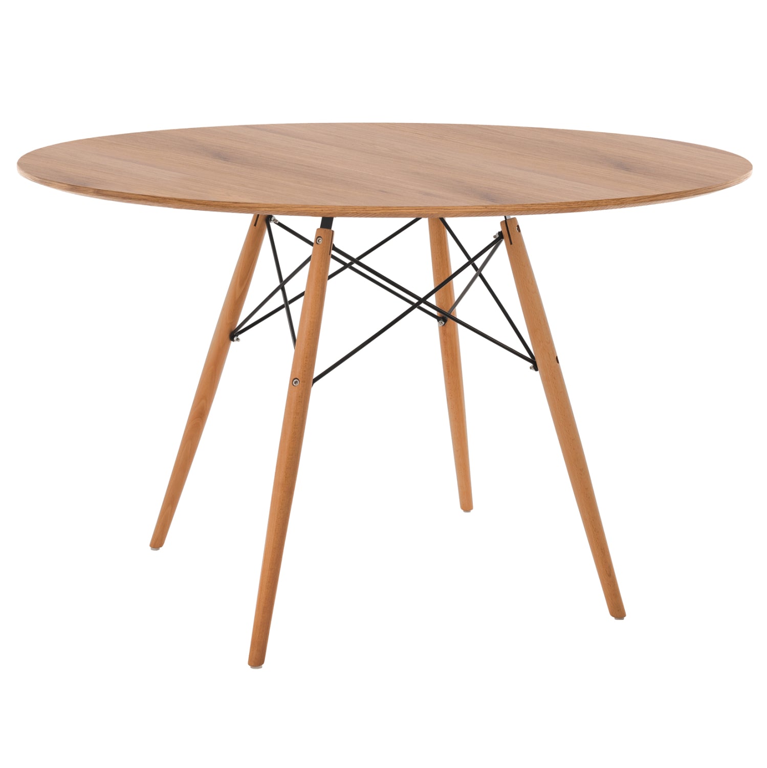 ΤΡΑΠΕΖΙ MINIMAL ΣΤΡΟΓΓΥΛΟ HM8454.04 MDF ΣΕ ΦΥΣΙΚΟ-ΠΟΔΙΑ ΟΞΙΑΣ ΣΕ ΦΥΣΙΚΟ Φ120Χ75Υεκ. - Pakobazaar