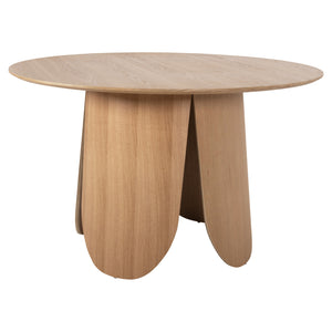 ΤΡΑΠΕΖΙ ΣΤΡΟΓΓΥΛΟ DENTY HM9612.01 MDF ΜΕ ΚΑΠΛΑΜΑ ΔΡΥΟΣ-ΧΡΩΜΑ ΔΡΥΟΣ Φ120x75Υεκ. - Pakobazaar