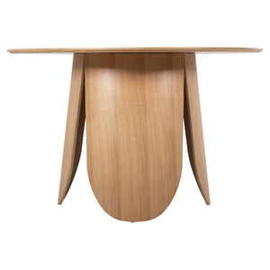 ΤΡΑΠΕΖΙ ΣΤΡΟΓΓΥΛΟ DENTY HM9612.01 MDF ΜΕ ΚΑΠΛΑΜΑ ΔΡΥΟΣ-ΧΡΩΜΑ ΔΡΥΟΣ Φ120x75Υεκ. - Pakobazaar