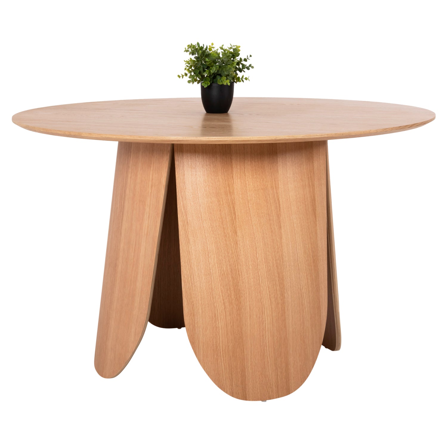 ΤΡΑΠΕΖΙ ΣΤΡΟΓΓΥΛΟ DENTY HM9612.01 MDF ΜΕ ΚΑΠΛΑΜΑ ΔΡΥΟΣ-ΧΡΩΜΑ ΔΡΥΟΣ Φ120x75Υεκ. - Pakobazaar