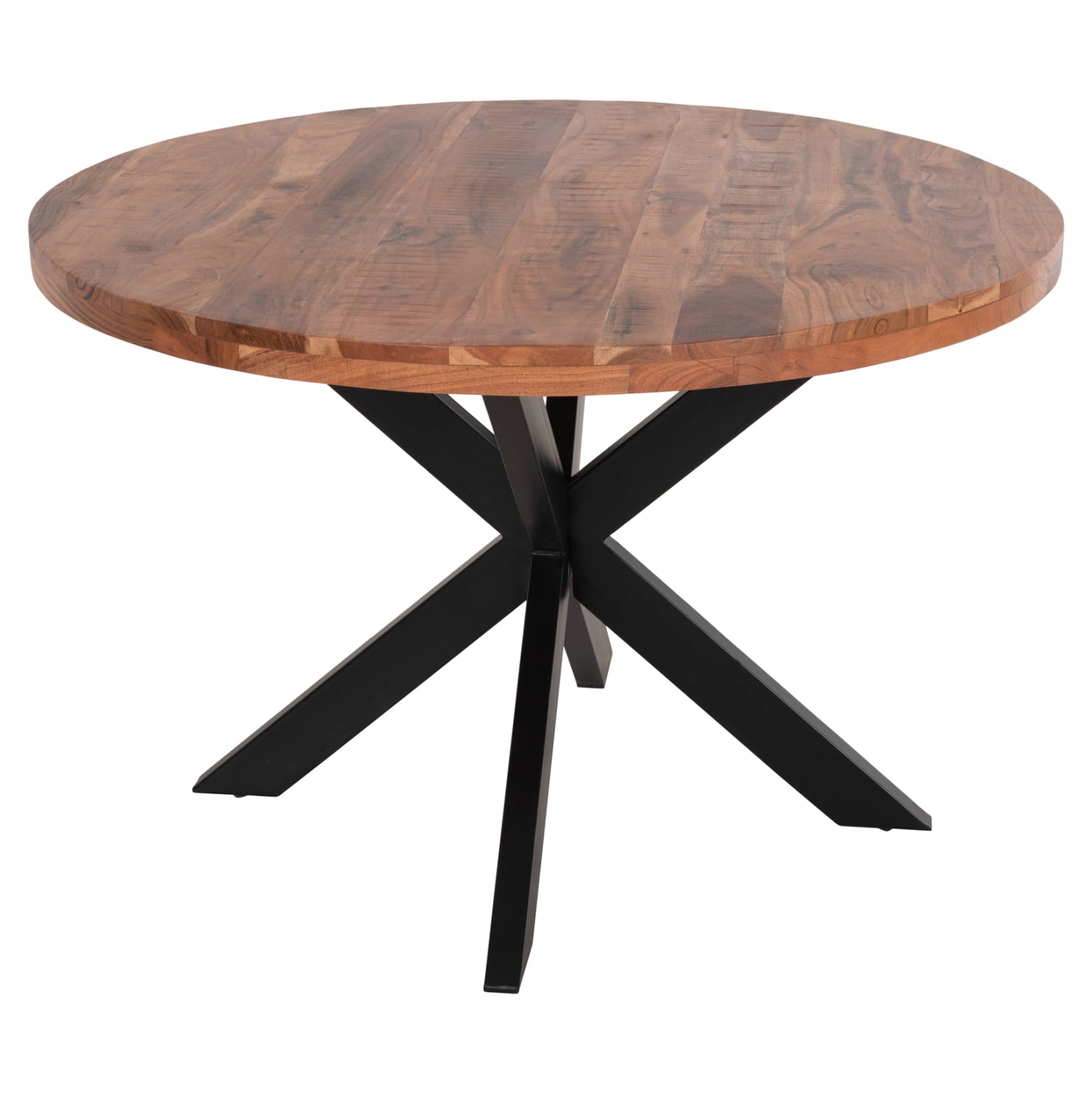 ΤΡΑΠΕΖΙ ΣΤΡΟΓΓΥΛΟ MONTANA SUPERIOR HM9903 4εκ.ΠΑΧΟΣ ΜΑΣΙΦ ΞΥΛΟ ΑΚΑΚΙΑΣ Φ120Χ77Υεκ - Pakobazaar