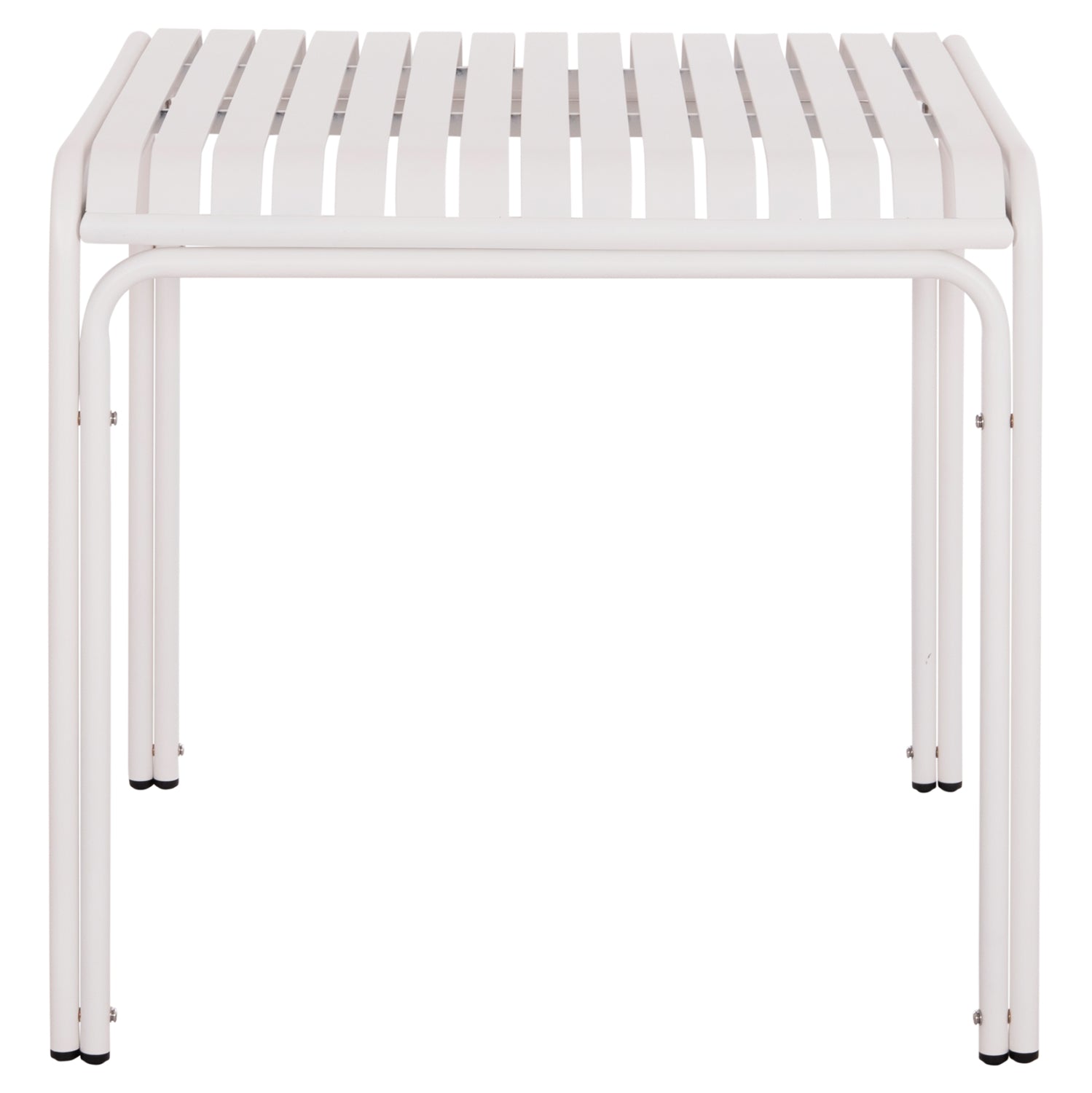 ΤΡΑΠΕΖΙ ΤΕΤΡΑΓΩΝΟ ΑΛΟΥΜΙΝΙΟΥ RACHEL HM6338.02 ΛΕΥΚΟ 80x80x75Υεκ. - Pakobazaar