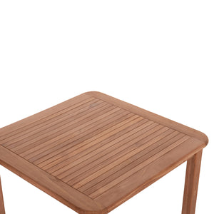 ΤΡΑΠΕΖΙ ΤΕΤΡΑΓΩΝΟ PRESSCOT HM18122 ΞΥΛΟ TEAK--ΦΥΣΙΚΟ 80x80x76Υεκ. - Pakobazaar